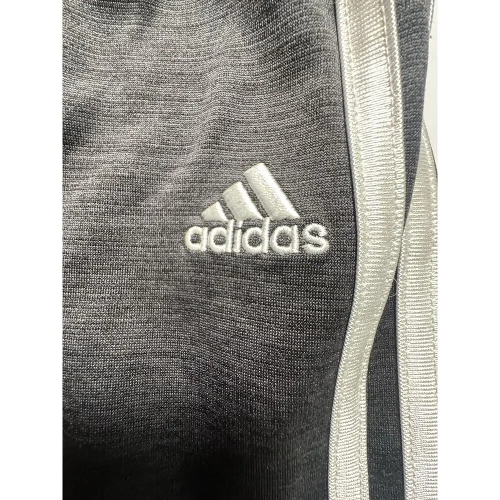 Adidas Toddler 2T Track Pants Gray Black White 3 Stripe Jogger Athletic